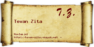 Tevan Zita névjegykártya